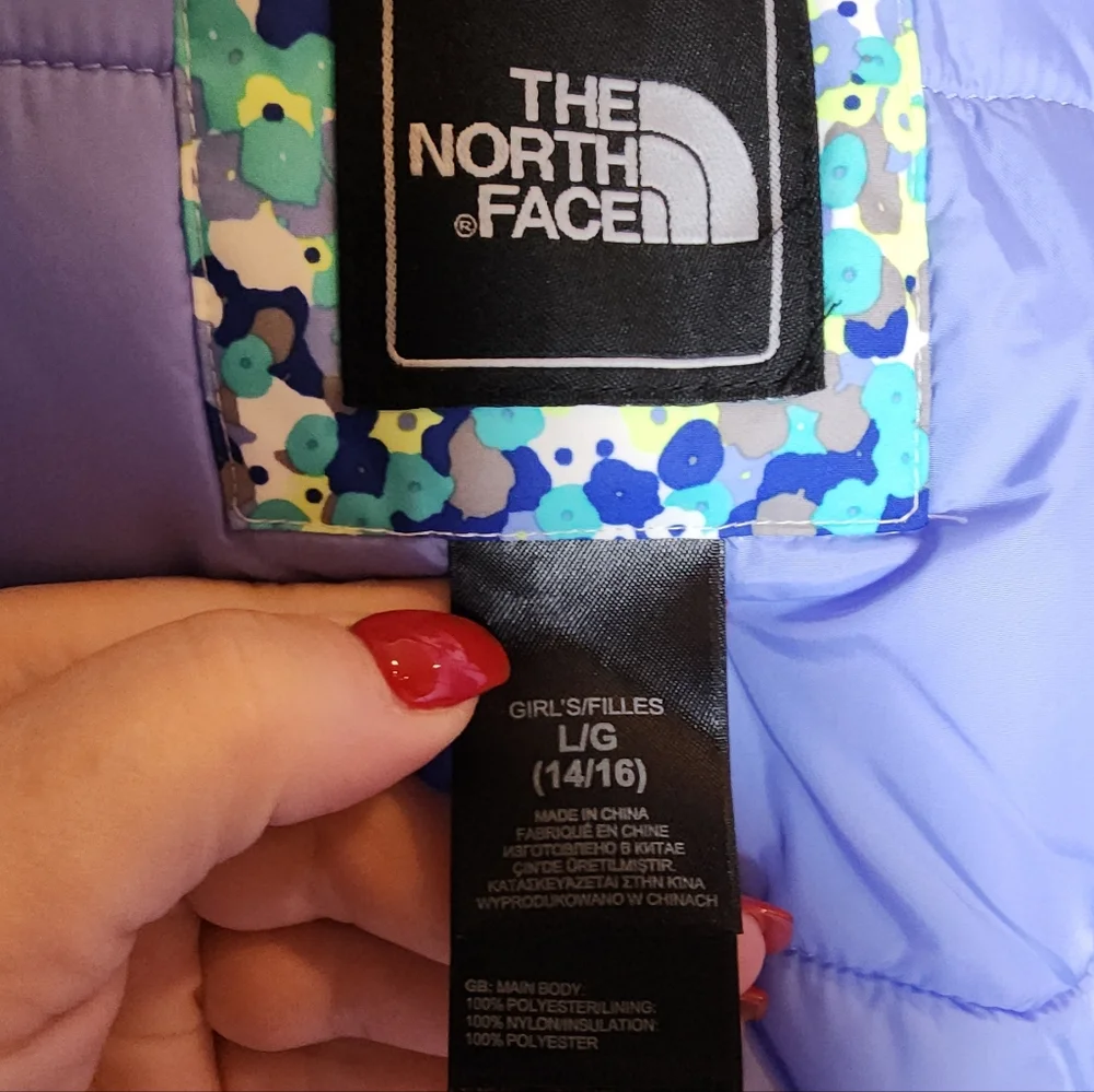 The‎ North Face Insulated Hyvent Coat Kids Youth Size Large 14/16 Blue Green